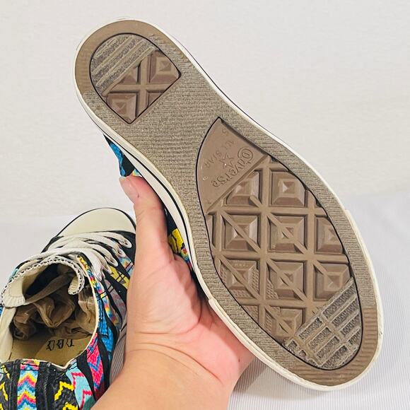 Converse All Star Black Multicolor Southwestern Themed Sneakers Womens Size 7 - Picture 12 of 14